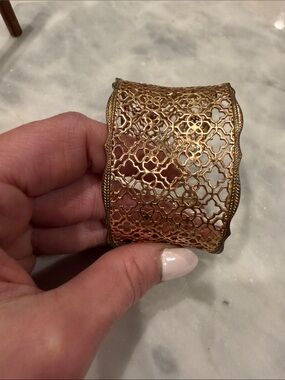 Kendra Scott Gold Filigree Wide Cuff Bracelet
